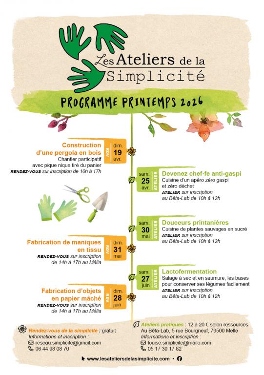 Programme Printemps 2026-ateliers simplicité